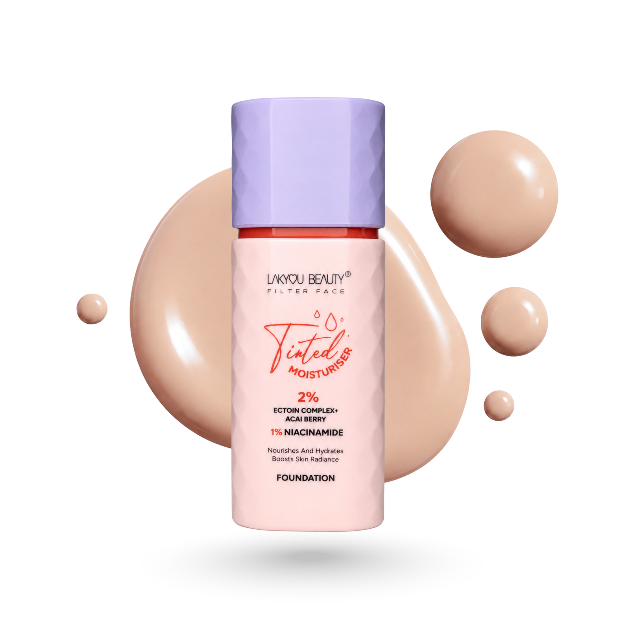 Lakyou Beauty Tinted Moisturiser + Foundation | 2% Ectoin Complex & 1% Niacinamide