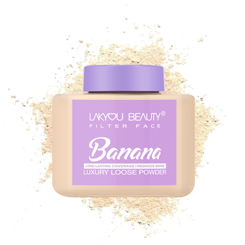 Lakyou Beauty -Filter Face Banana Loose Powder | Colour-Correcting Brightening Setting Powder