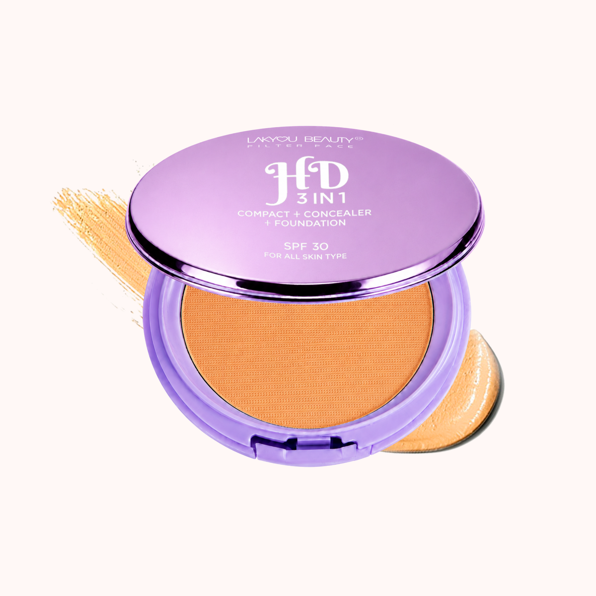 Lakyou Beauty - Filter Face | HD 3 in 1 Compact | Compact + Concealer + Foundation SPF 30