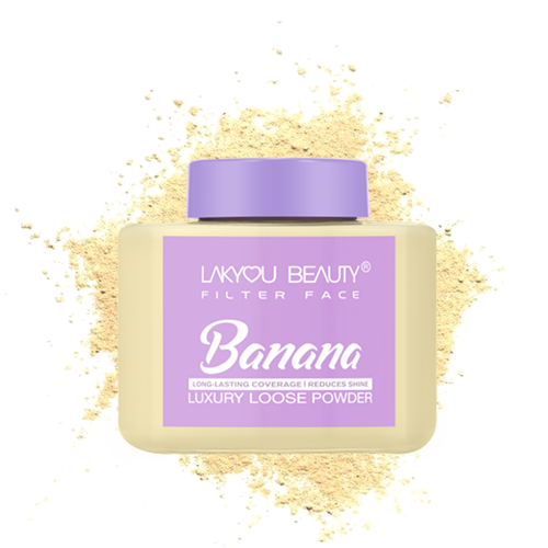 Lakyou Beauty -Filter Face Banana Loose Powder | Colour-Correcting Brightening Setting Powder