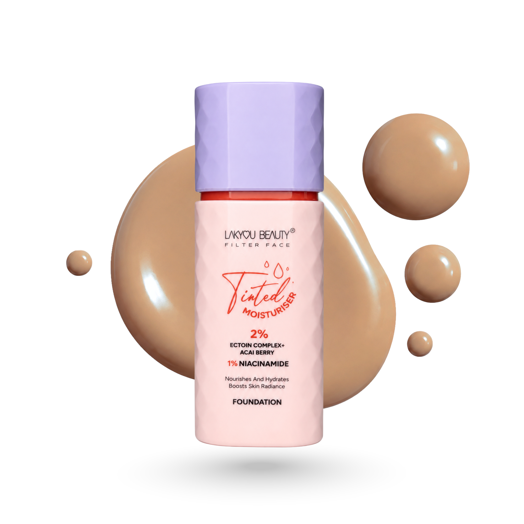 Lakyou Beauty Tinted Moisturiser + Foundation | 2% Ectoin Complex & 1% Niacinamide