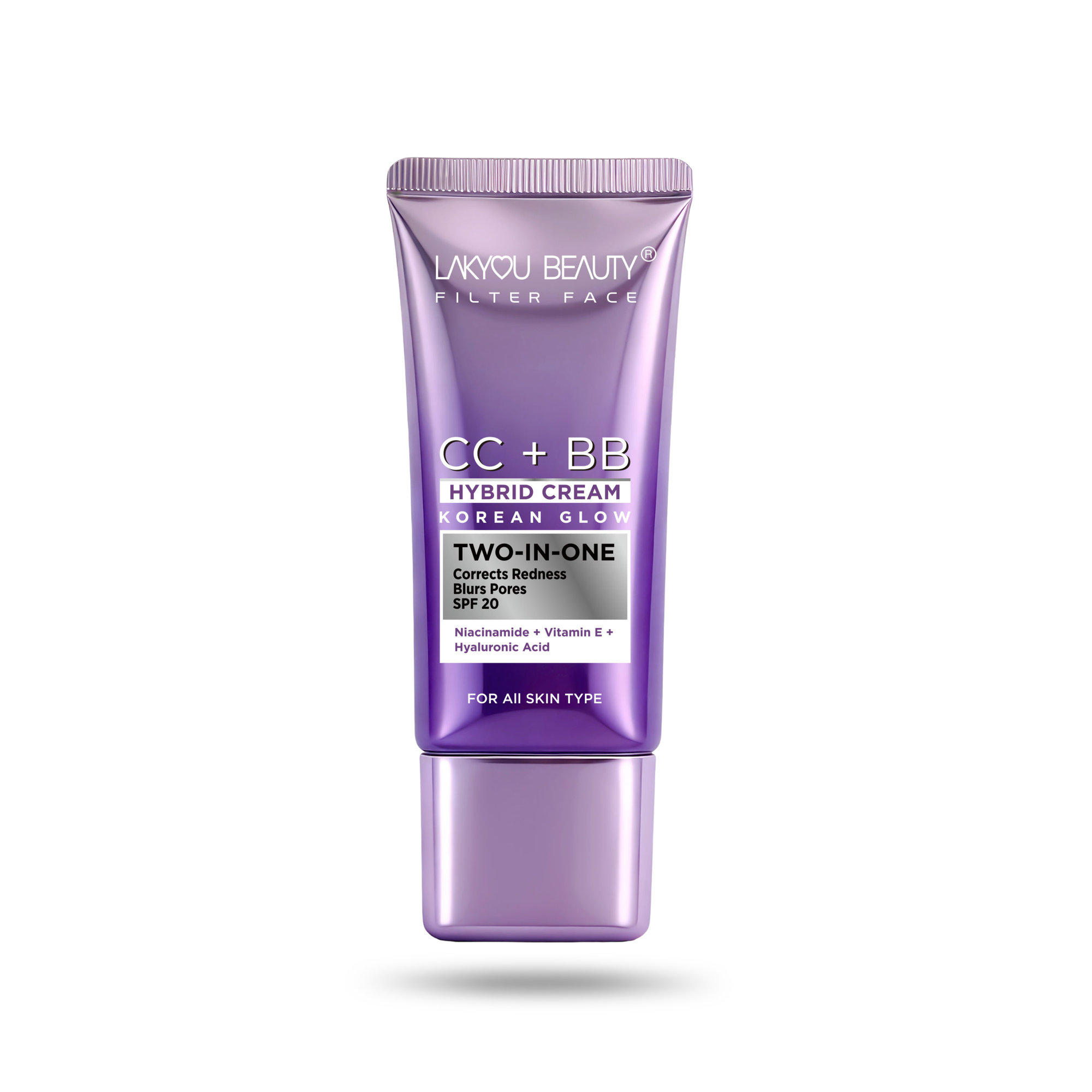 Lakyou Beauty CC + BB Cream SPF 20 | Niacinamide, Vitamin E & Hyaluronic Acid