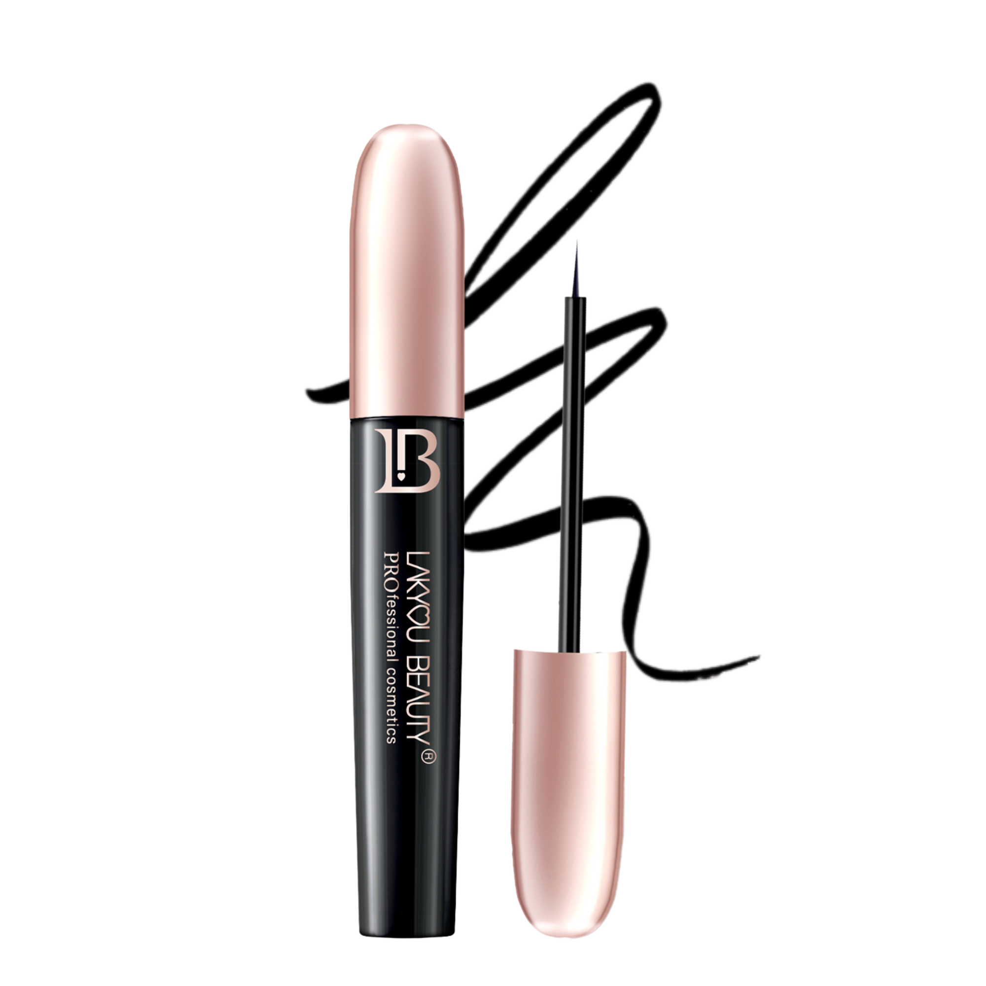 Lakyou Beauty - Jet Black Matte Eyeliner | Waterproof Smudge-Proof Long-Lasting Eyeliner
