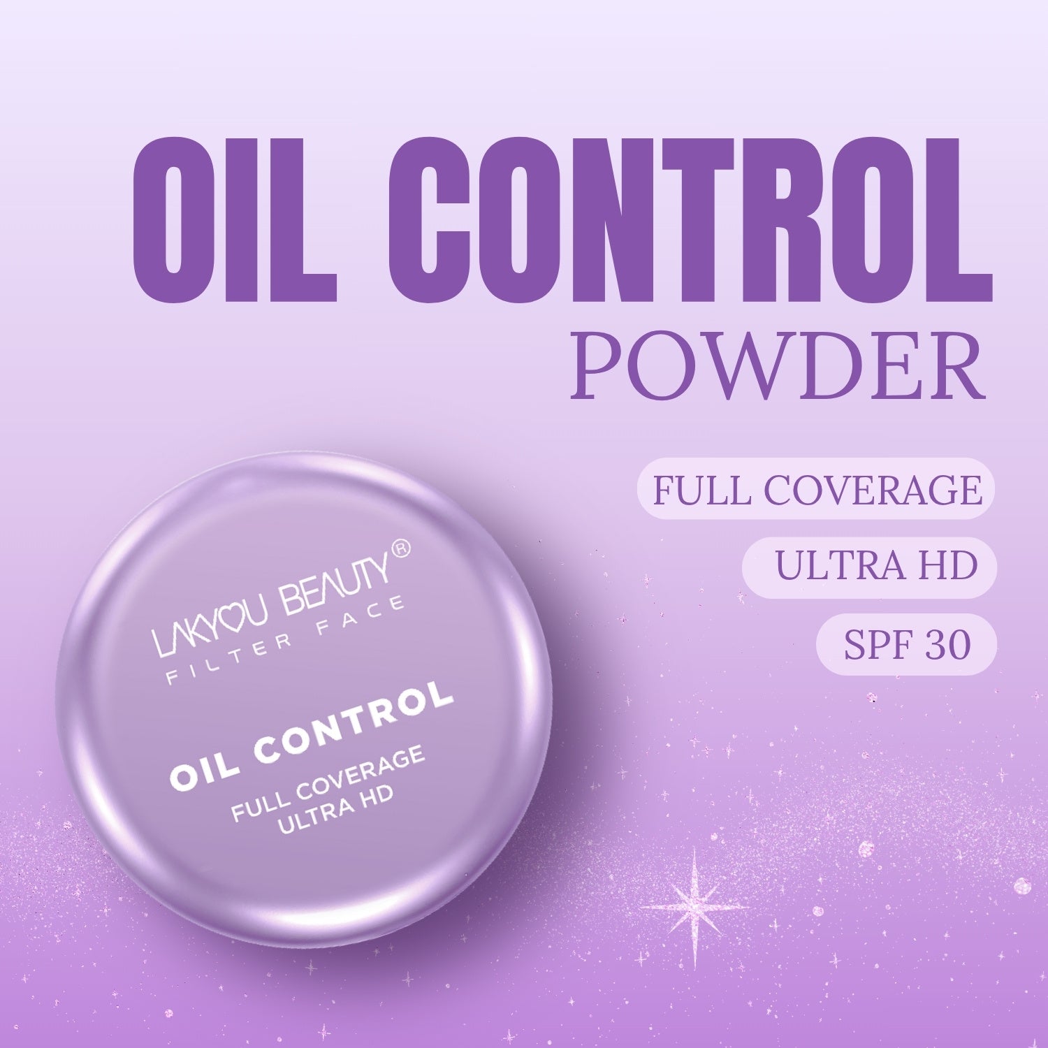 Lakyou Beauty - Filter Face Oil Control 2-in-1 Compact Powder | Matte Finish for Oily Skin