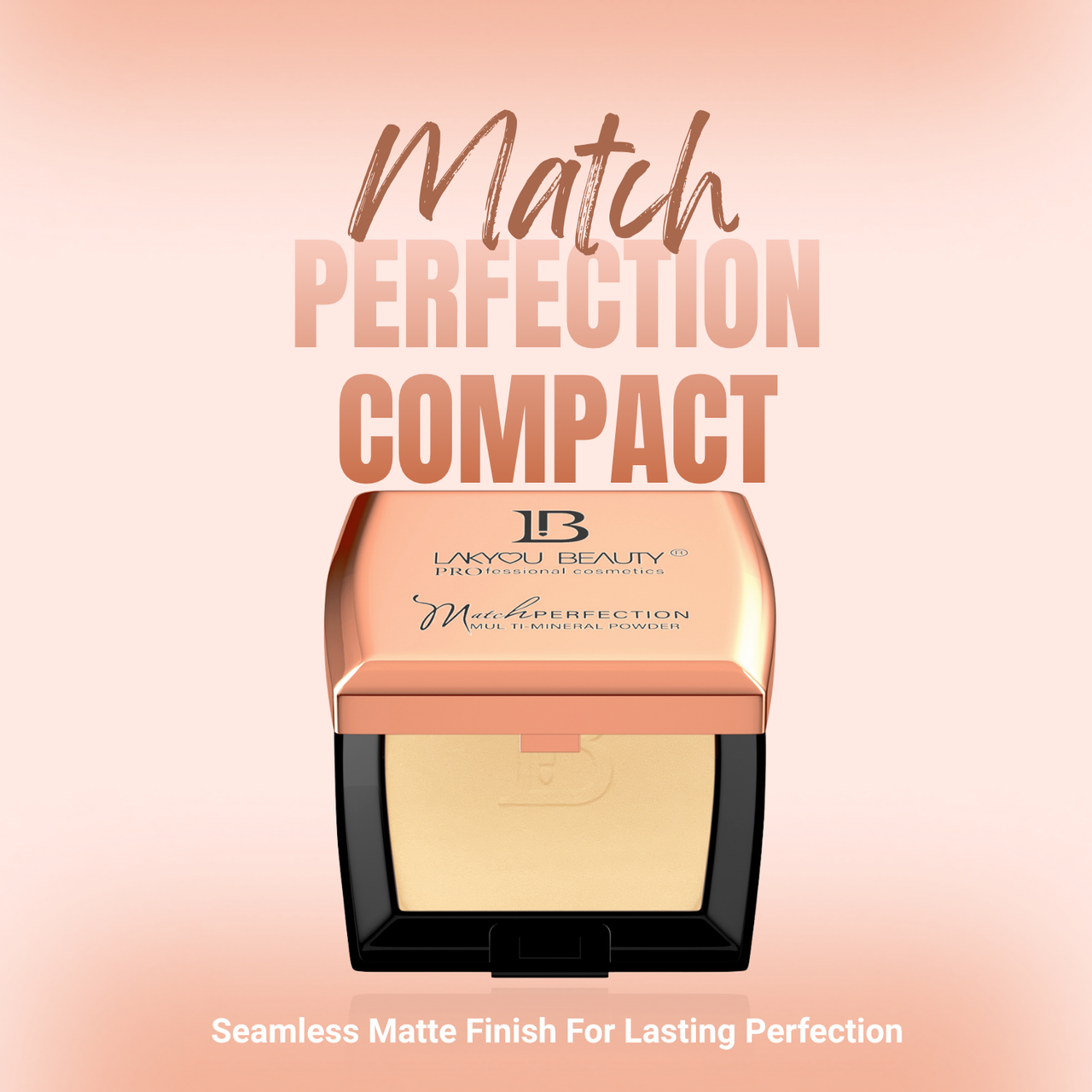 Lakyou Beauty - Match Perfection Compact | Natural Glow Smooth Finish Compact Powder