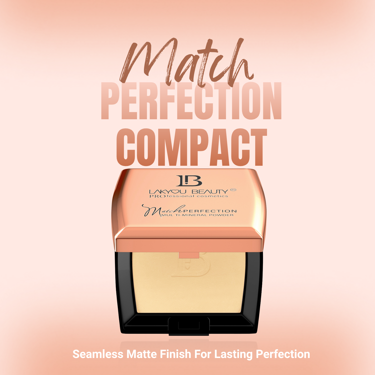 Lakyou Beauty - Match Perfection Compact | Natural Glow Smooth Finish Compact Powder