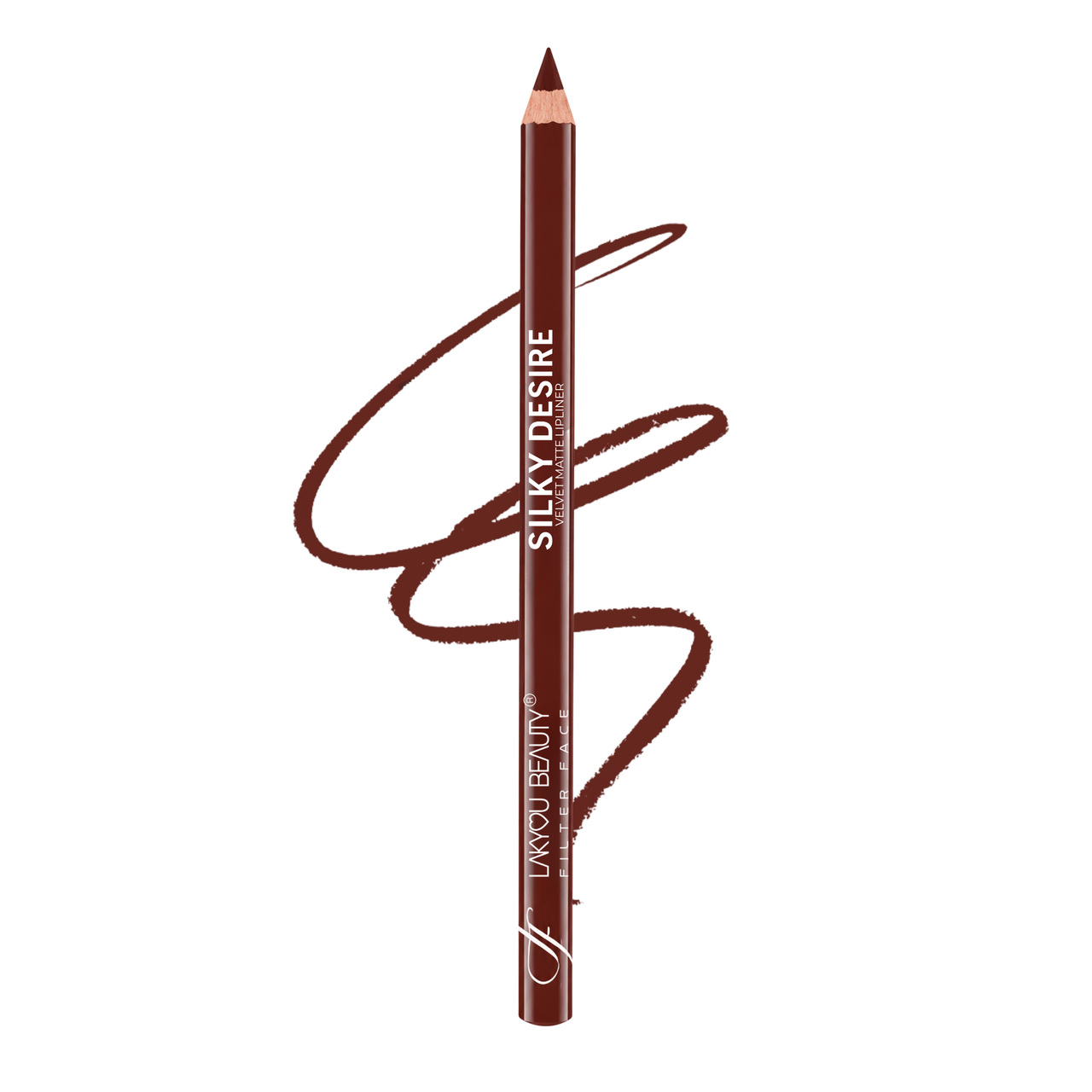 🎁 Lakyou Beauty | Filter Face - Silky Desire Velvet Matte Lip Liner | Waterproof Smooth Precision Lip Definer - Chili Flare / 1.5g(each)