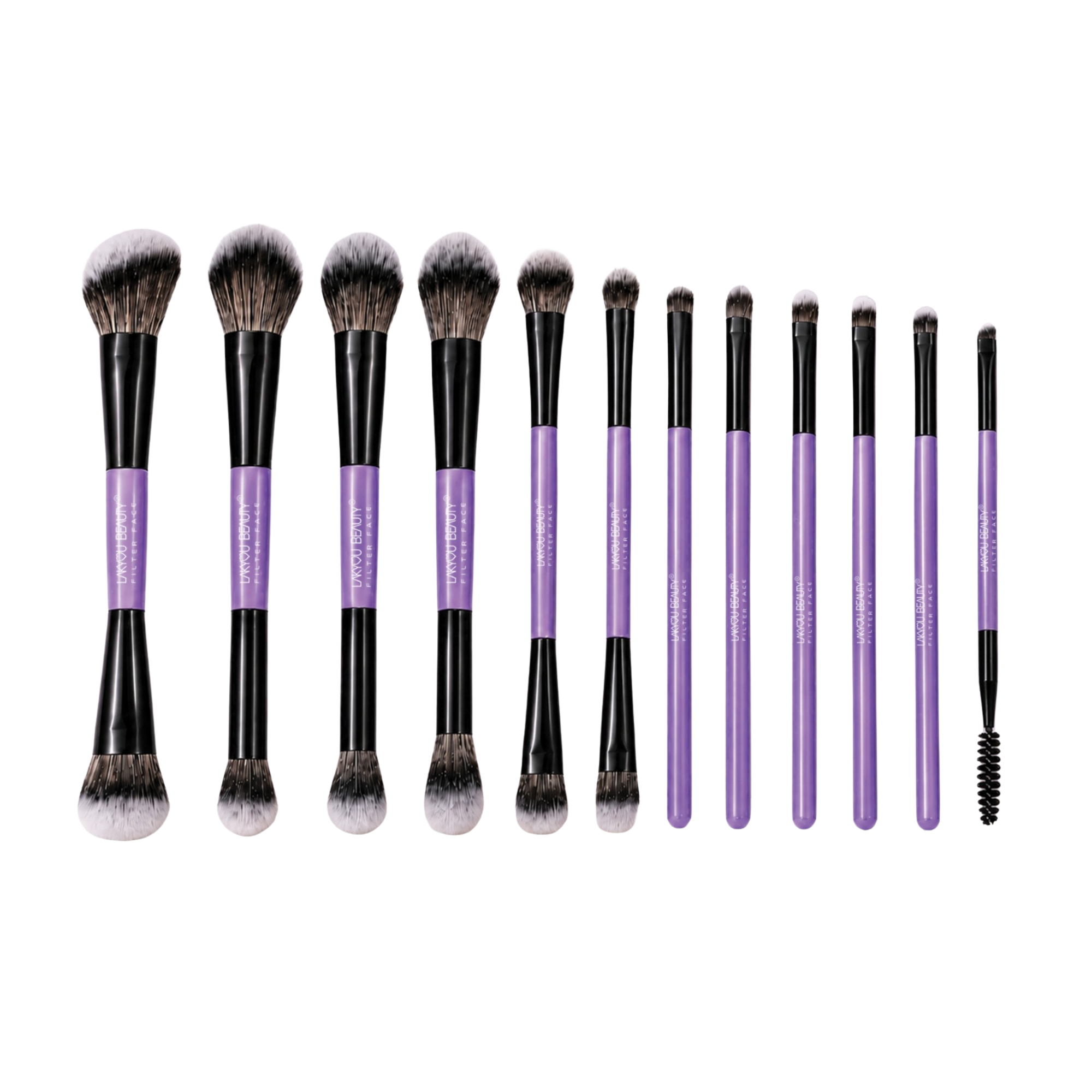 Lakyou Beauty - 12 Piece Makeup Brush Set | Professional Face & Eye Makeup Brushes