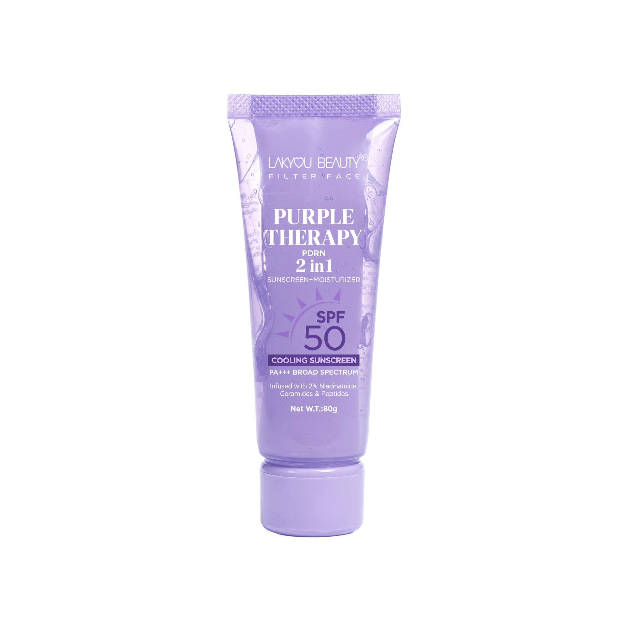 Lakyou Beauty Purple Therapy Sunscreen SPF 50 PA+++ | Broad Spectrum UV Protection