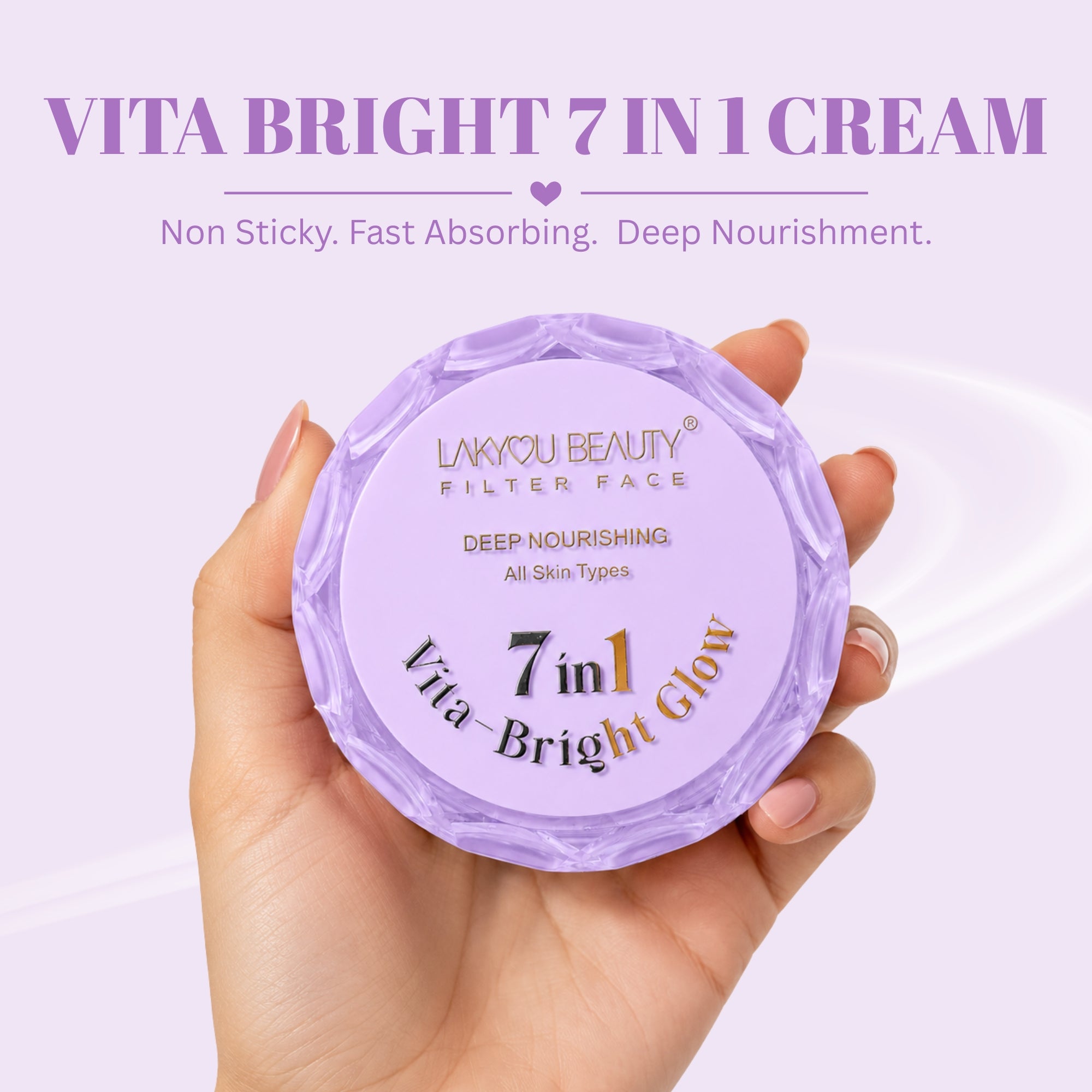 Lakyou Beauty -Filter Face | Vita Bright 7 in 1 Face Cream | Brightening & Hydrating Moisturizer
