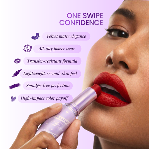 Lakyou Beauty - Filter Face Smudge Proof | Long Wearing | Non Transfer Matte Lipstick