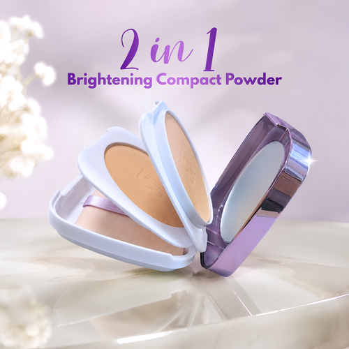 Lakyou Beauty | Filter Face 2 in 1 HD Setting Compact Powder | Long-Lasting Smooth Matte Finish