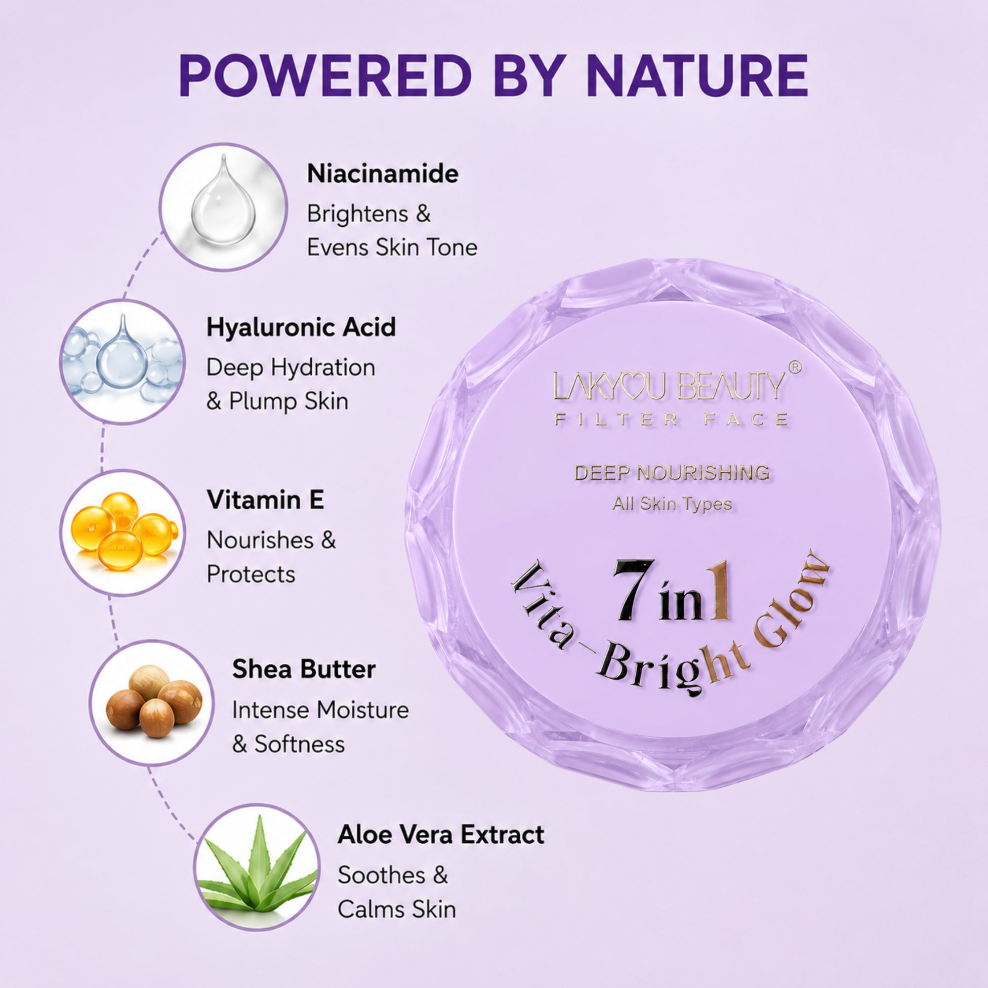 Lakyou Beauty -Filter Face | Vita Bright 7 in 1 Face Cream | Brightening & Hydrating Moisturizer