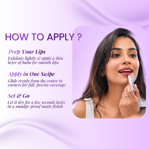 Lakyou Beauty - Filter Face Smudge Proof | Long Wearing | Non Transfer Matte Lipstick