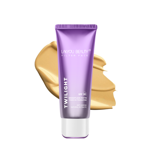 Lakyou Beauty - Filter Face Twilight Tube Foundation | Dewy Glow 24H Wear Soft-Matte Foundation
