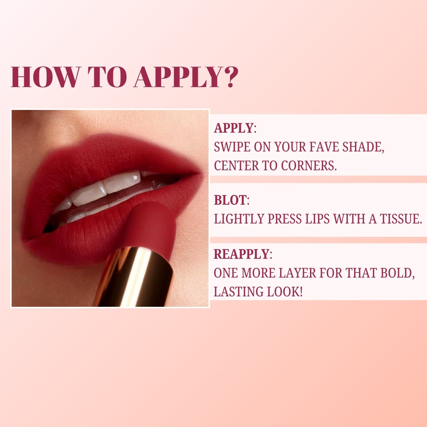 Lakyou Beauty Non-Transfer Matte Lipstick | Long-Lasting Smudge-Proof Lipstick