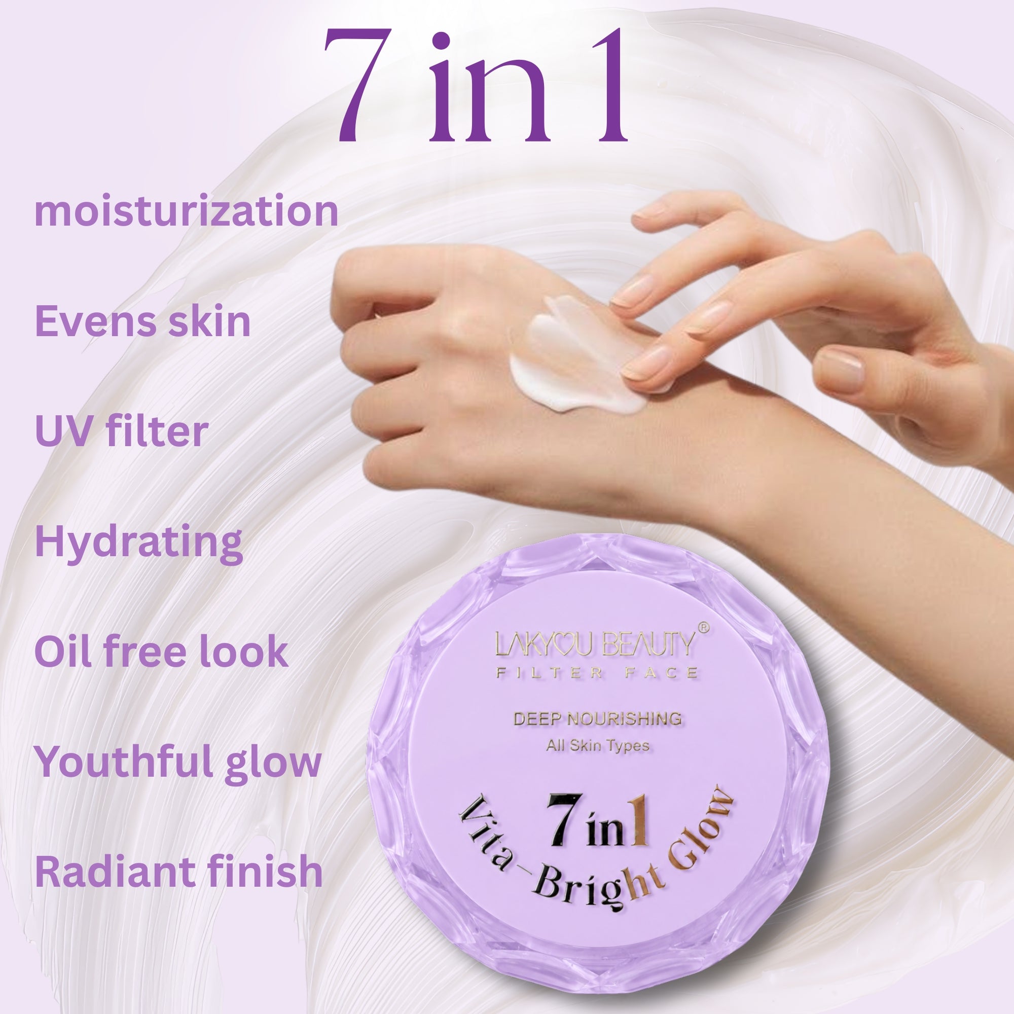 Lakyou Beauty -Filter Face | Vita Bright 7 in 1 Face Cream | Brightening & Hydrating Moisturizer