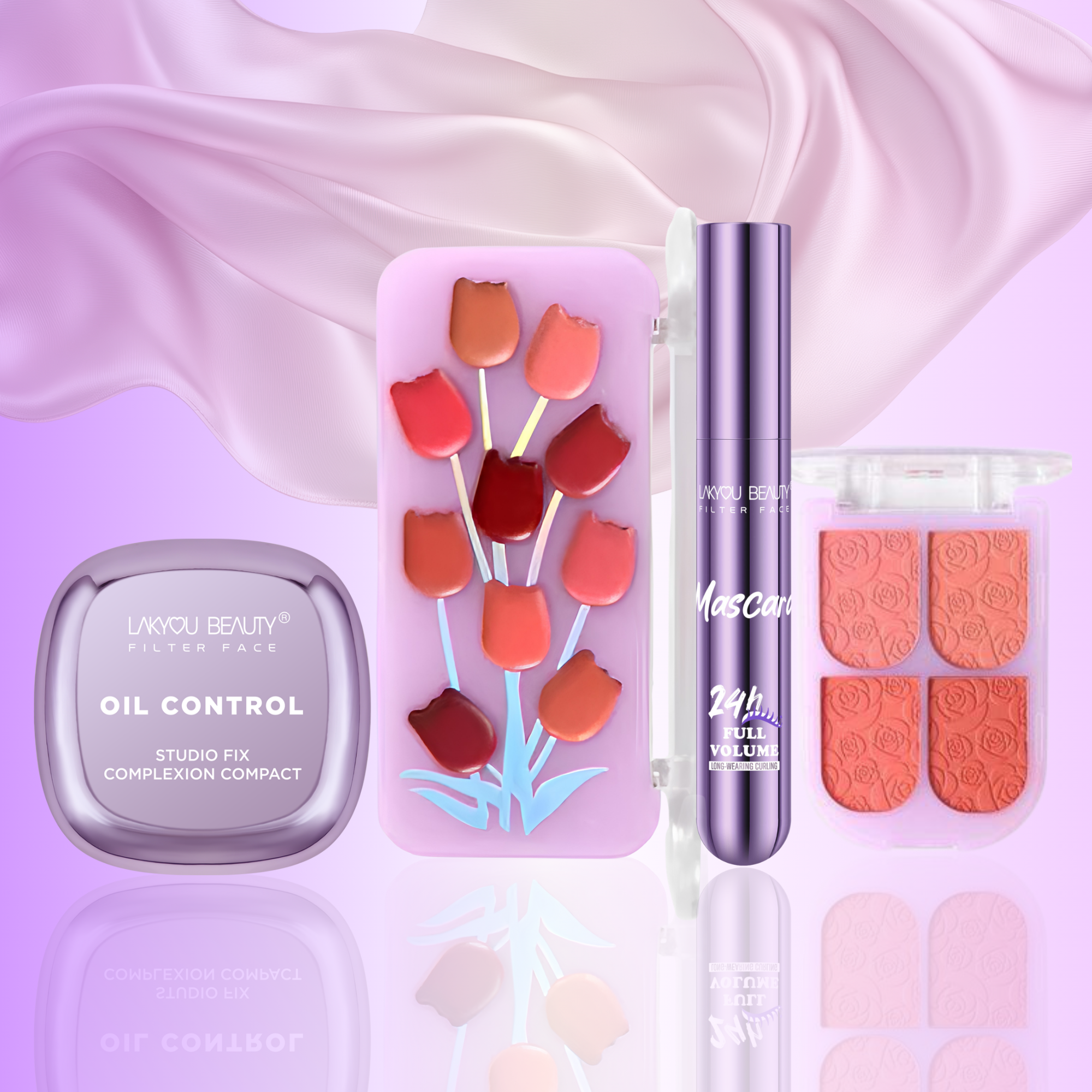Lakyou Beauty - Filter Face | Lipstick Palette | Highly Pigmented Multi-Shade Lip Palette