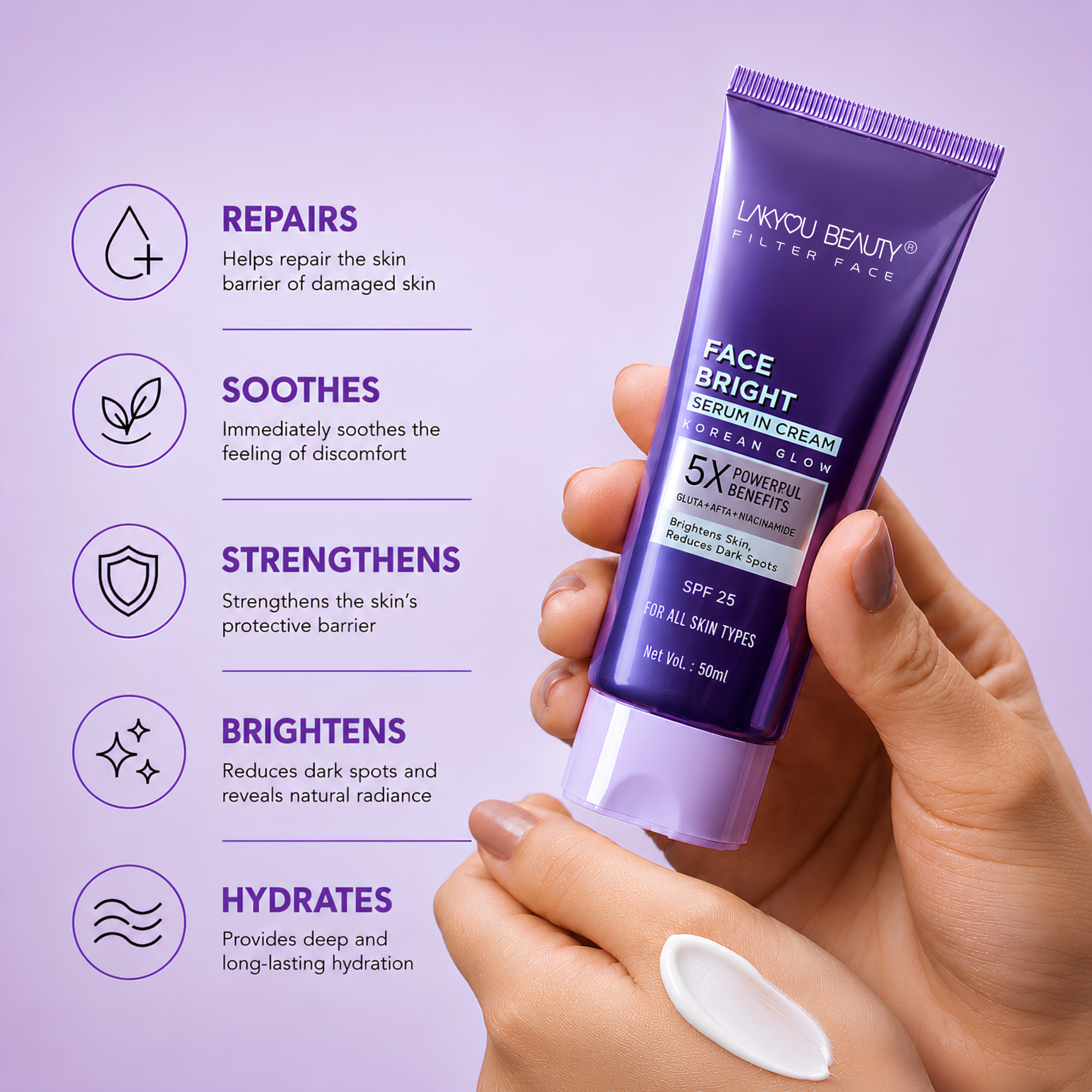 Lakyou Beauty - Filter Face | Face Bright Cream | Brightening & Hydrating Face Cream