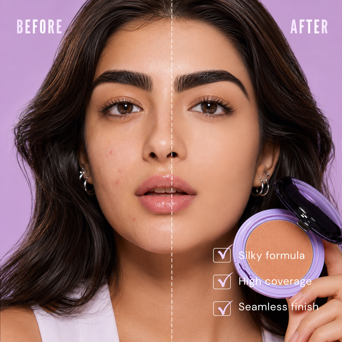 Lakyou Beauty - Filter Face | HD 3 in 1 Compact | Compact + Concealer + Foundation SPF 30