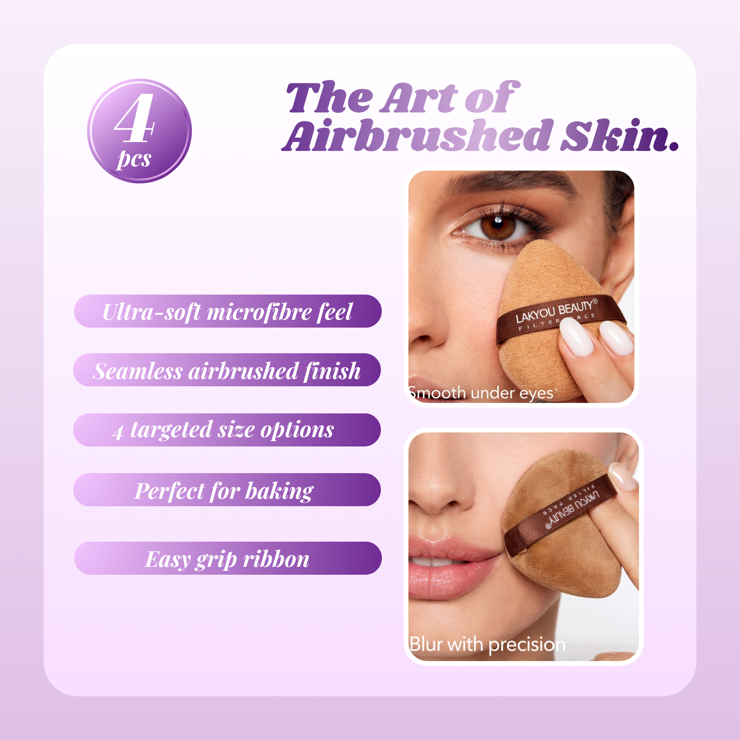 Lakyou Beauty - Air SnugFit Makeup Sponge | Soft Blending Beauty Sponge for Flawless Finish