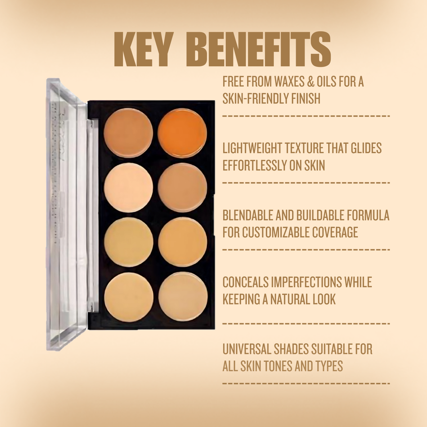 Lakyou Beauty - Concealer Palette | Full Coverage Color Correcting Concealer Kit