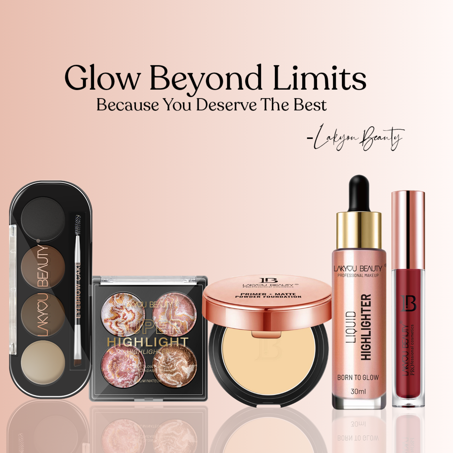 Lakyou Beauty - Prime+Matte Powder Foundation | Smooth Matte Finish Compact Powder