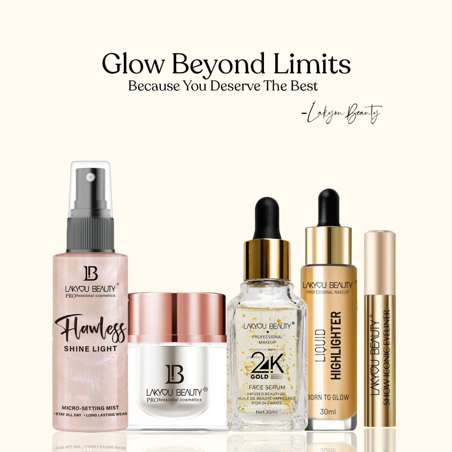 Lakyou Beauty - 24K Gold Glow Serum | Brightening & Hydrating Face Serum