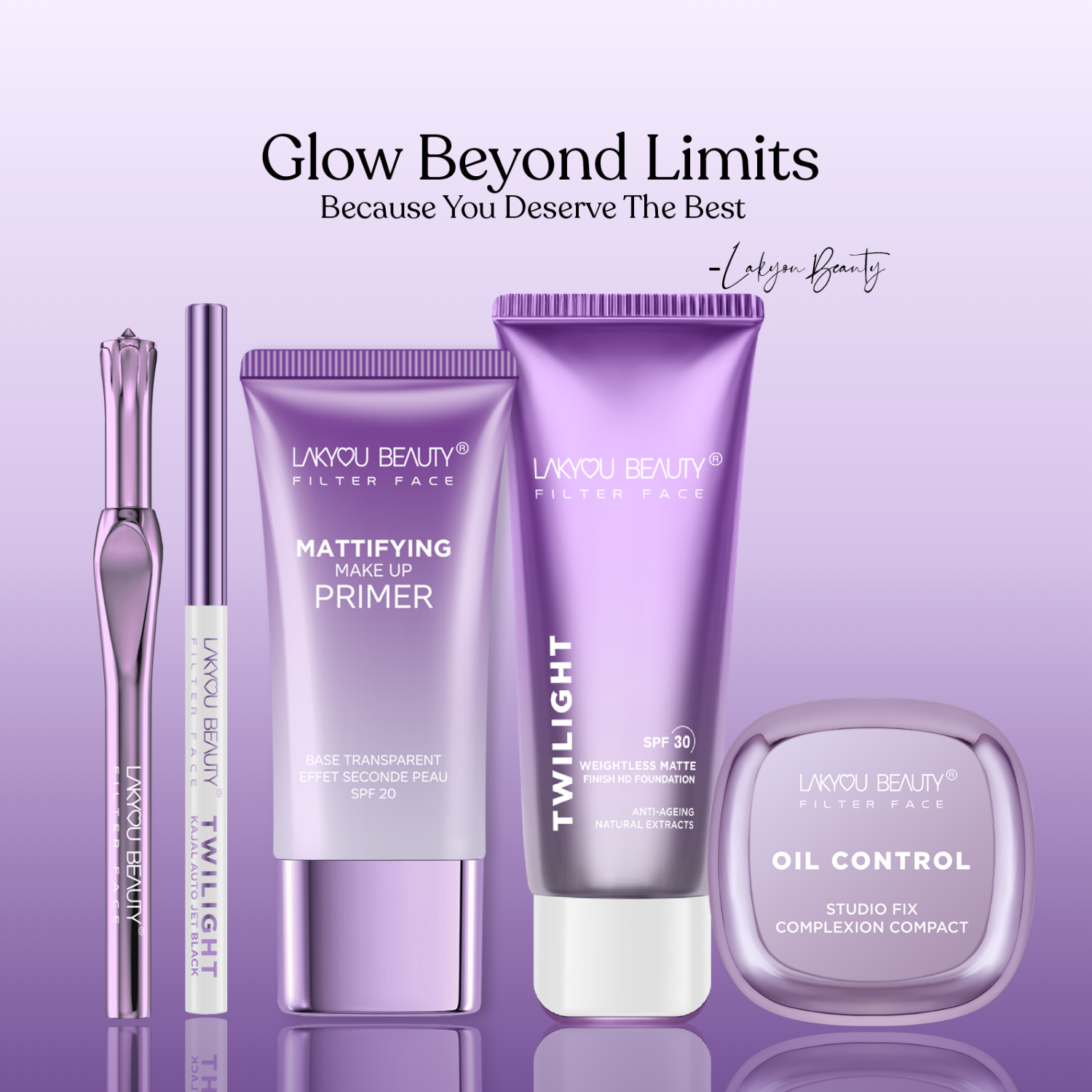 Lakyou Beauty - Filter Face Twilight Auto Kajal | Intense Black Smudge-Proof Eye Kajal | Long-Lasting Waterproof Kohl Pencil
