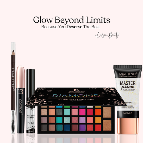 Lakyou Beauty - Diamond Eyeshadow Palette | Highly Pigmented Shimmer & Matte Shades