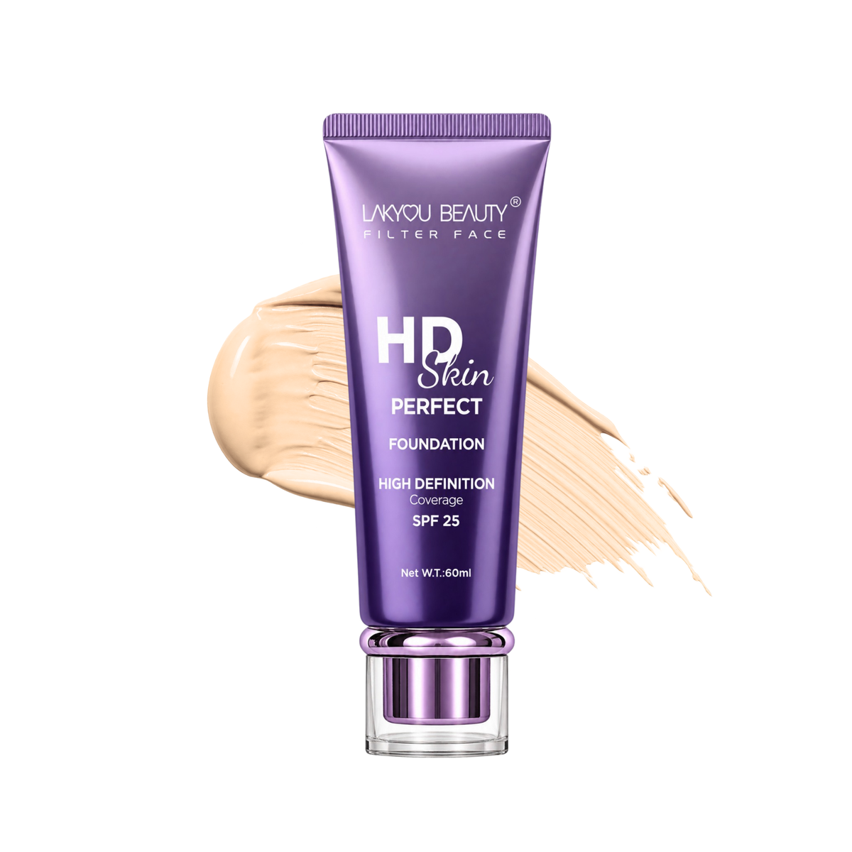 Lakyou Beauty HD Skin Perfect Foundation SPF 25 – White Ivory