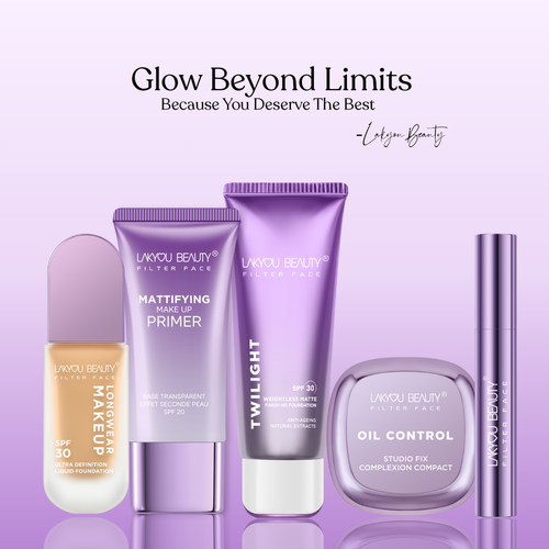 Lakyou Beauty - Filter Face Twilight Tube Foundation | Dewy Glow 24H Wear Soft-Matte Foundation