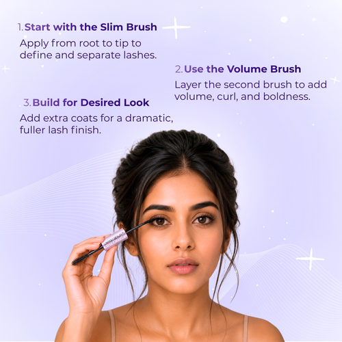 Lakyou Beauty -Filter Face | Double Headed Mascara | Lengthening & Volumizing 2-in-1 Mascara