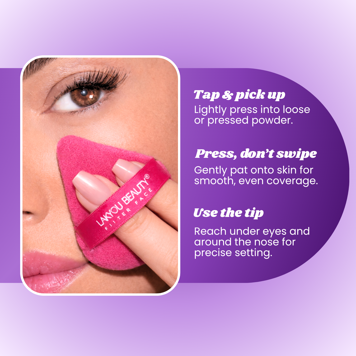 Lakyou Beauty - Tear Drop Powder Puff | Soft Makeup Powder Puff for Flawless Finish