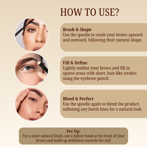 Lakyou Beauty - Eyebrow Pencil with Enhancer in India | Waterproof Smudge-Proof Brow Definer