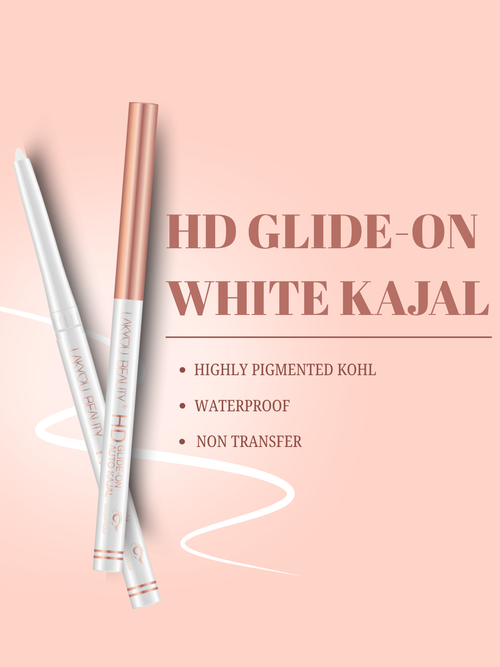 Lakyou Beauty - White Kajal | Waterproof Smudge Proof Brightening Eye Kajal