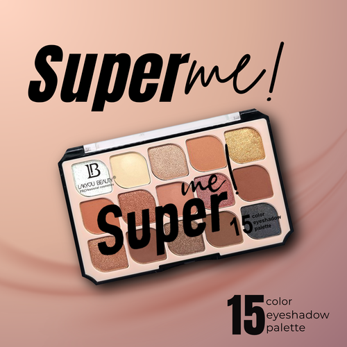 Lakyou Beauty - Super Me 15 Color Eyeshadow Palette | Velvet Matte & Shimmer Eye Colors