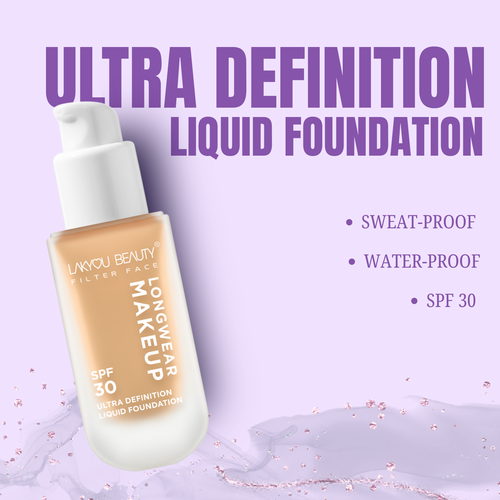 Lakyou Beauty -Filter Face Ultra Definition Liquid Foundation | Full Coverage & Long-Lasting Base Makeup