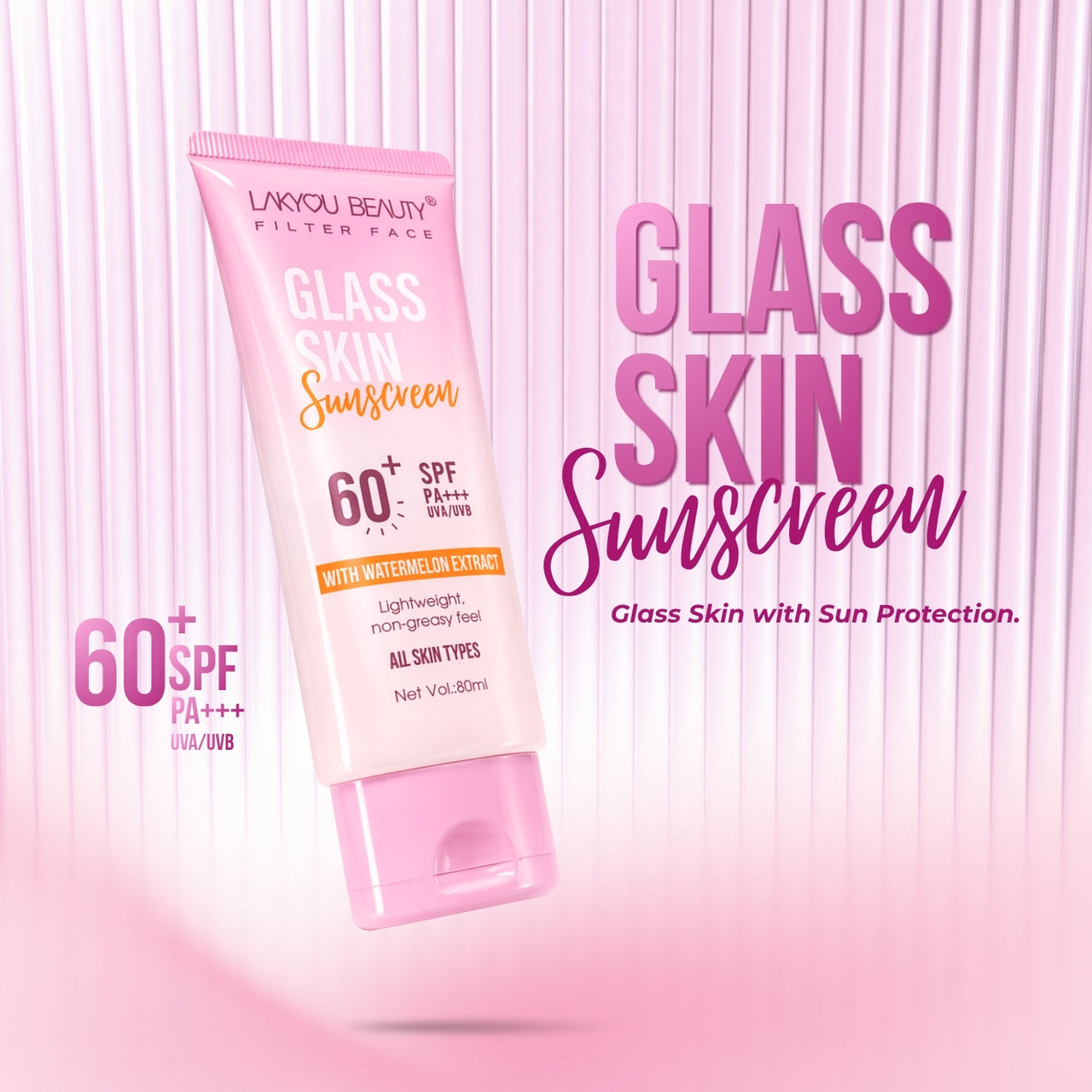 Lakyou Beauty Daily Protect Sunscreen SPF 50 PA+++ | Lightweight & Non-Greasy Sun Protection