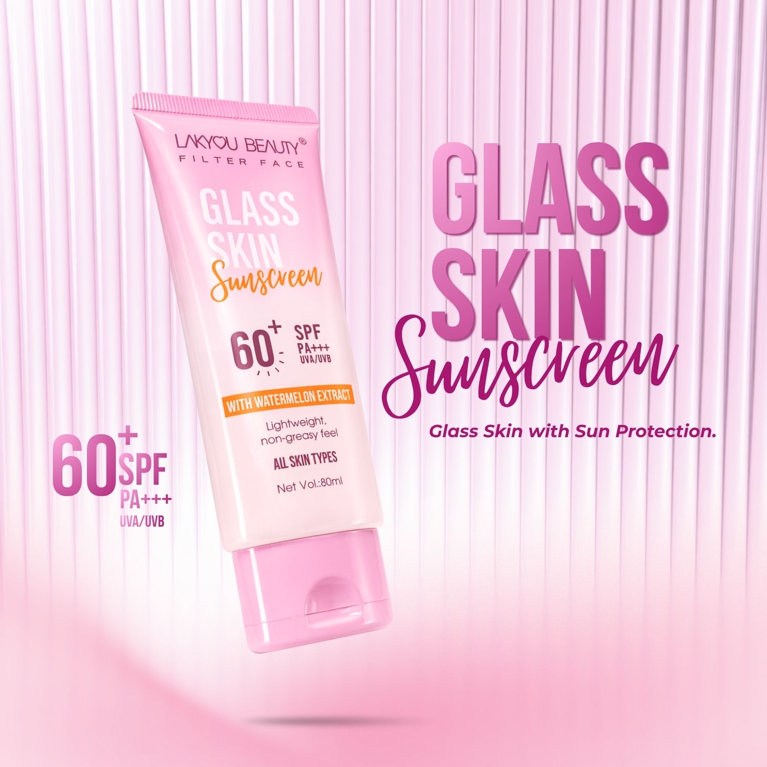 Lakyou Beauty Daily Protect Sunscreen SPF 50 PA+++ | Lightweight & Non-Greasy Sun Protection