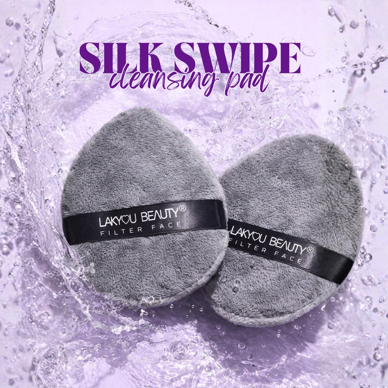 Lakyou Beauty Silk Swipe Cleansing Pad | Soft Reusable Face Cleansing & Makeup Removal Pad