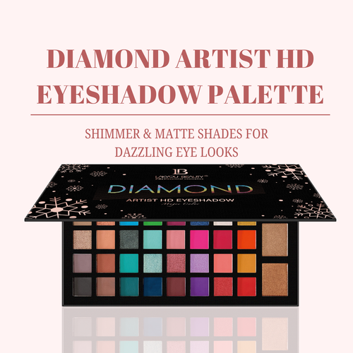 Lakyou Beauty - Diamond Eyeshadow Palette | Highly Pigmented Shimmer & Matte Shades