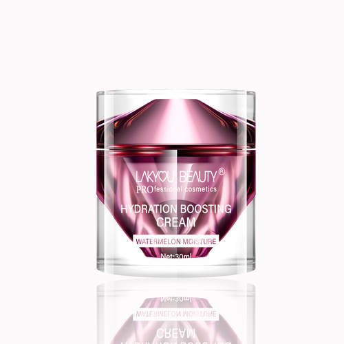 Lakyuu Beauty hydration boosting cream jar on a white background