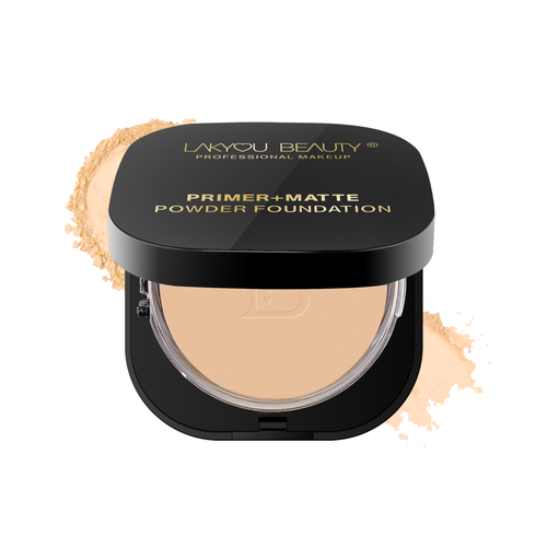 Lakyou Beauty - Primer + Matte Compact Powder | Smooth Matte Finish Face Compact