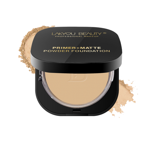 Lakyou Beauty - Primer + Matte Compact Powder | Smooth Matte Finish Face Compact