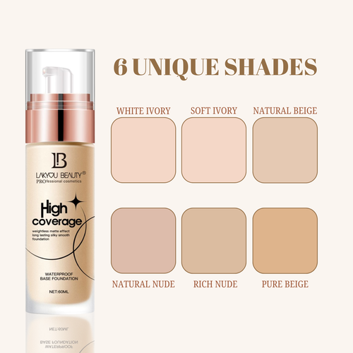 Lakyou Beauty - High Coverage Foundation | Full Coverage Matte Finish
