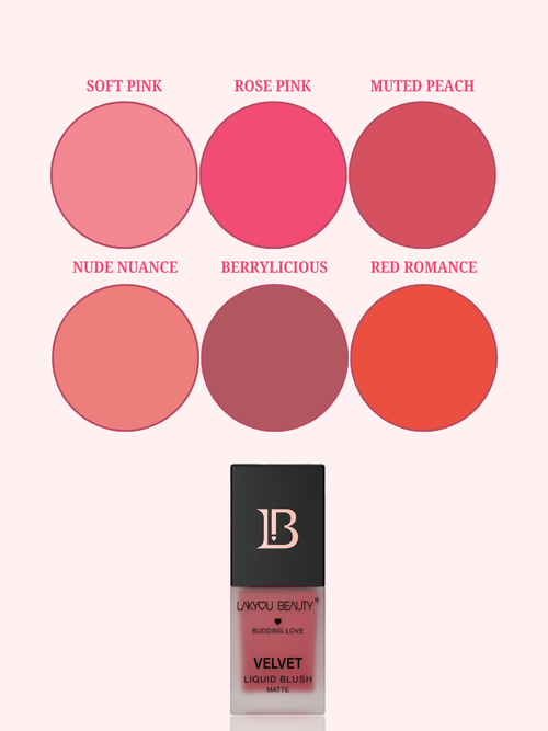 Lakyou Beauty - Velvet Liquid Blush | Soft Dewy Cheek Tint with Natural Glow