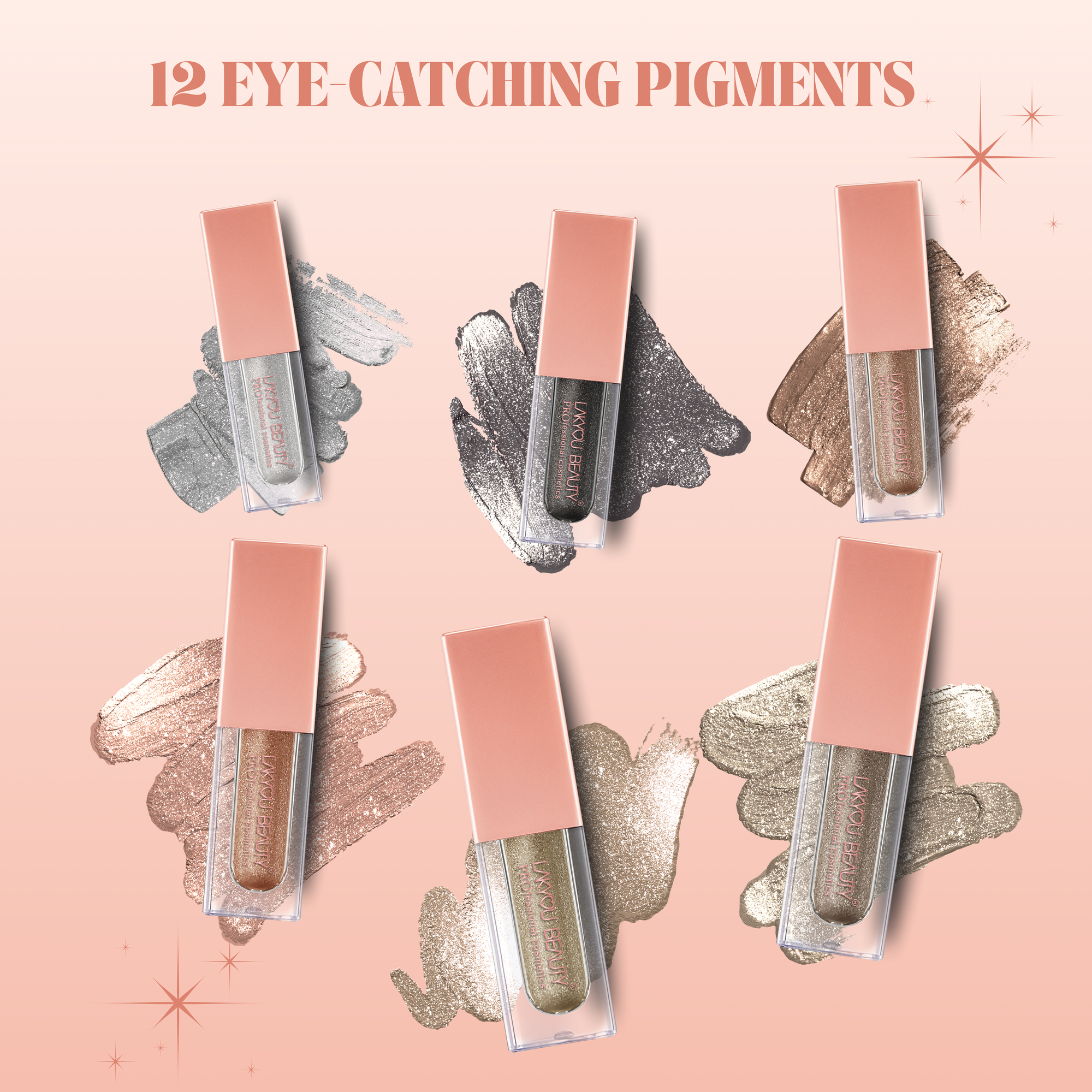 Lakyou Beauty - Metallic Liquid Eyeshadow | Long Lasting Shimmer & Metallic Eye Color
