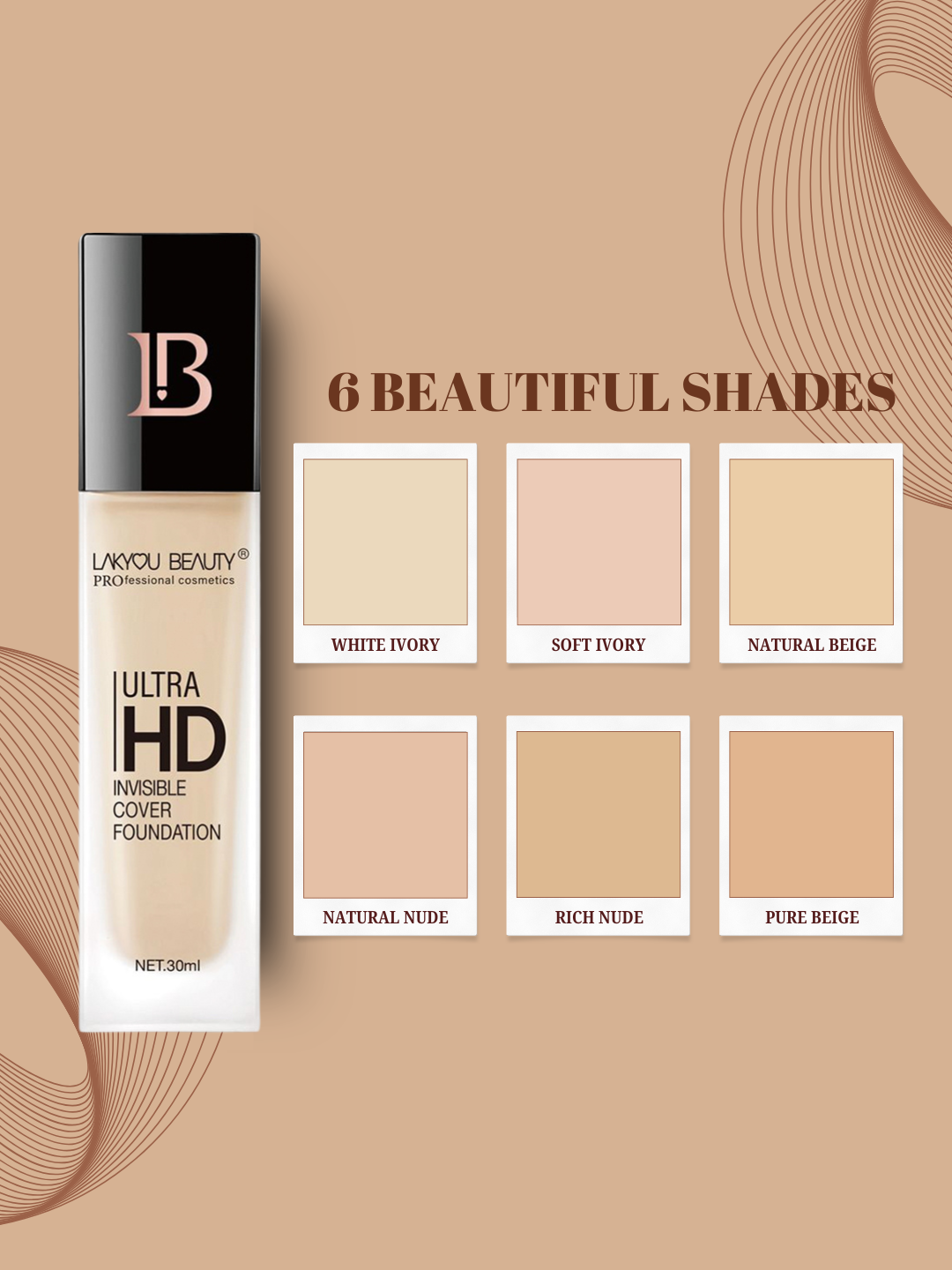 Lakyou Beauty - Ultra HD Foundation | Flawless Long-Wear Coverage