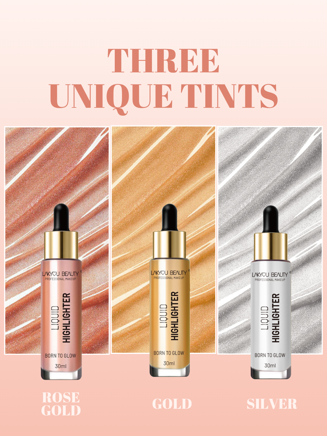 Lakyou Beauty - Born To Glow Liquid Highlighter | Radiant Dewy Glow Illuminator